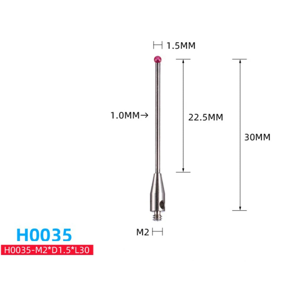 M2 Ball Cmm Stylus Thread CNC Measuring Probe Stylus Point Contact H7805/H1345/H7806/H0033/H7808/H8663/H0034/H0035 CMM Probe
