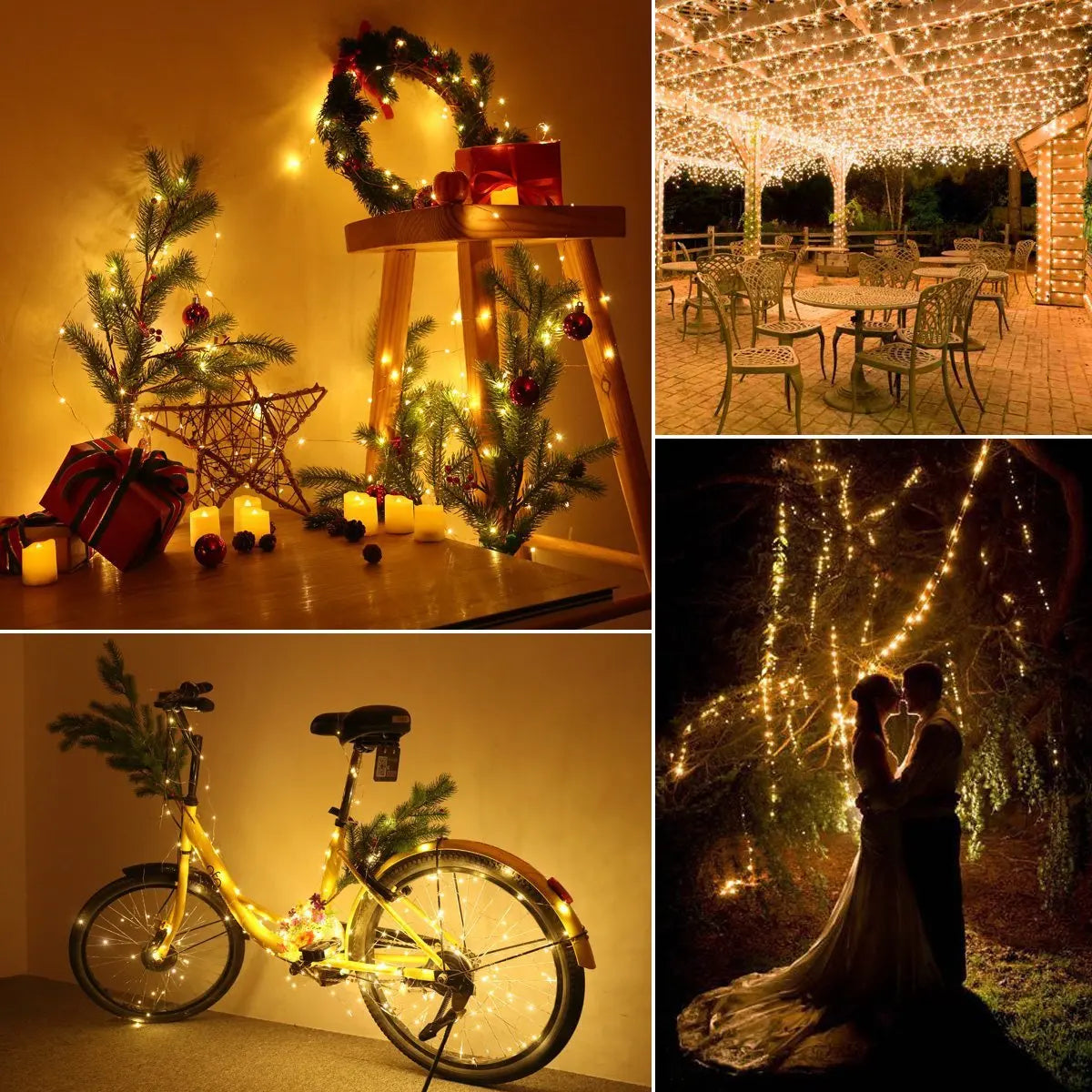 Christmas Party Wedding Decoration Remote Control Waterproof Battery Operated Fairy Lights 5/10/20/30 Meter Copper Wire String