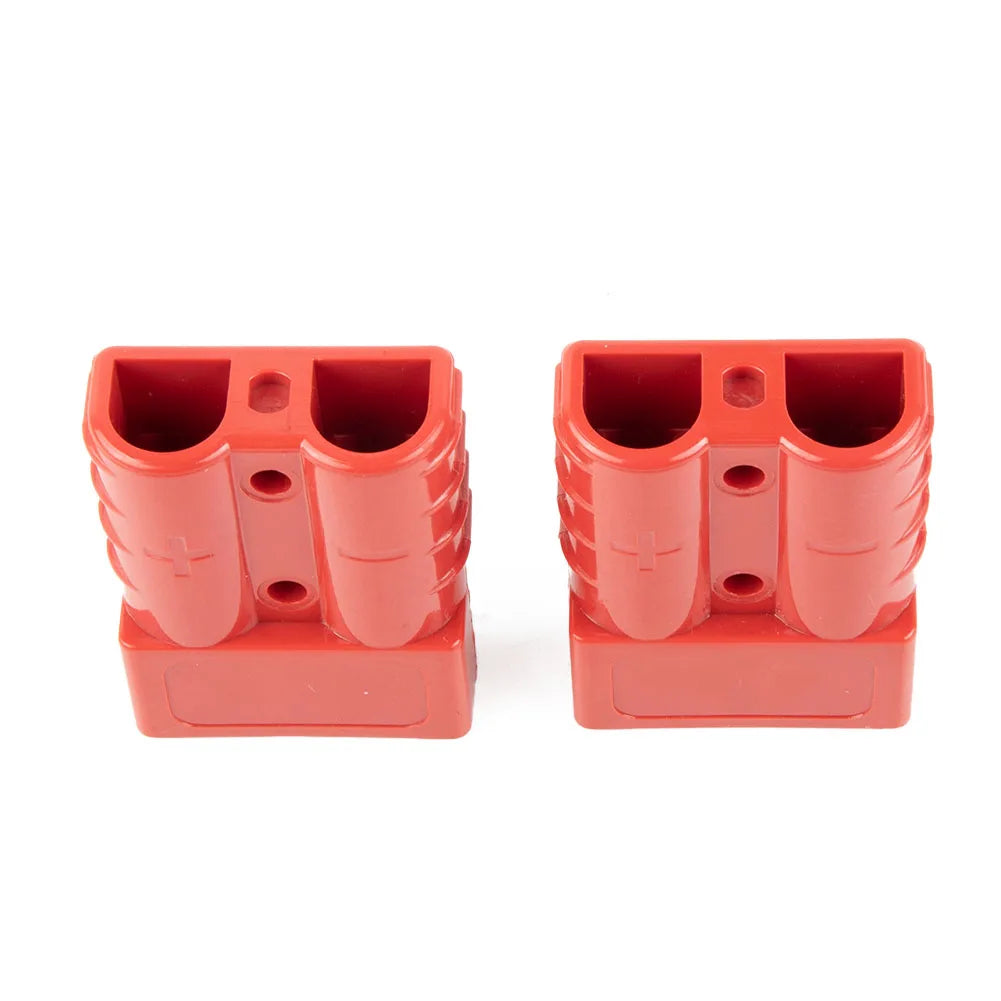 50A Anderson Plug Connector 600V Grey Red Straight Plug for Solar Cable, Ships Yachts RVs, 6AWG