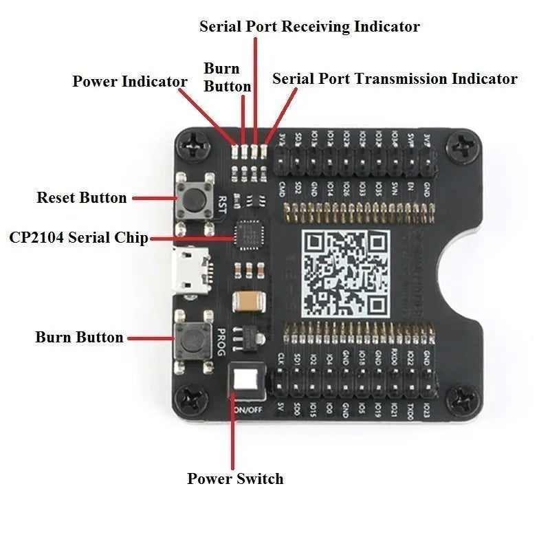 ESP8266/ESP32 Development Board Test Programmer and Downloader Socket for ESP Modules