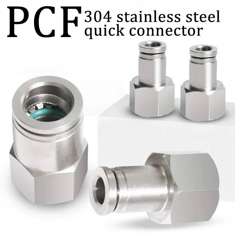 304 Stainless Steel Quick-Connect Air Hose Fittings BSP 1/8 1/4 3/8 1/2 Pneumatic Pipe Connectors Corrosion Resistant