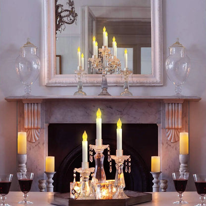 12PCS LED Flameless Candle Lights Battery Operated Taper Tealight Decor