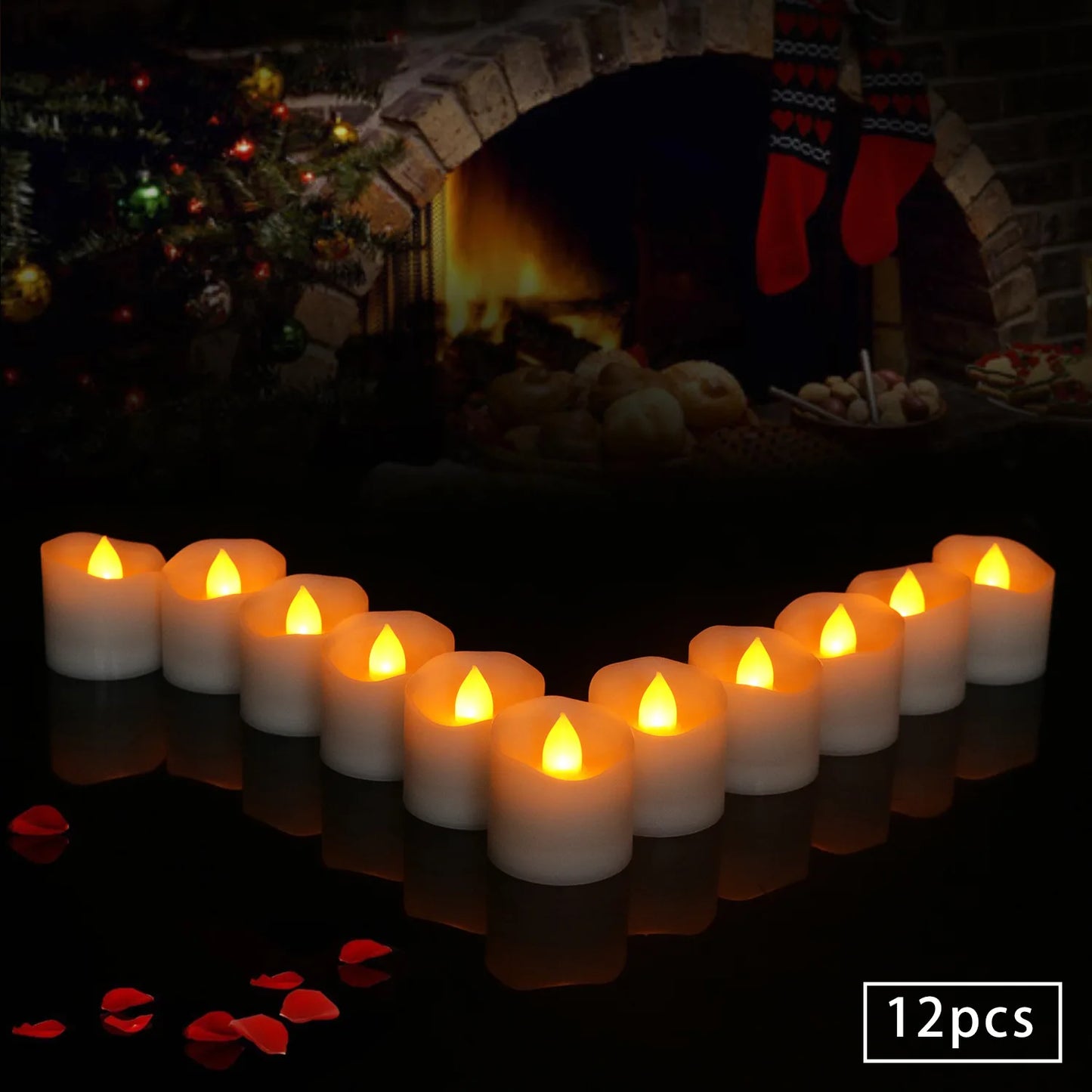 Flameless LED Candle Lights Creative Wishing Led Tea Lamp Warm White Halloween Wedding Christmas Decoration Candle Light