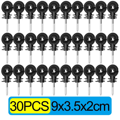 Electric Fence Insulators Self Tapping Wood Post Versatile Temperature Resistant Fence Post Insulator for Garden Farm