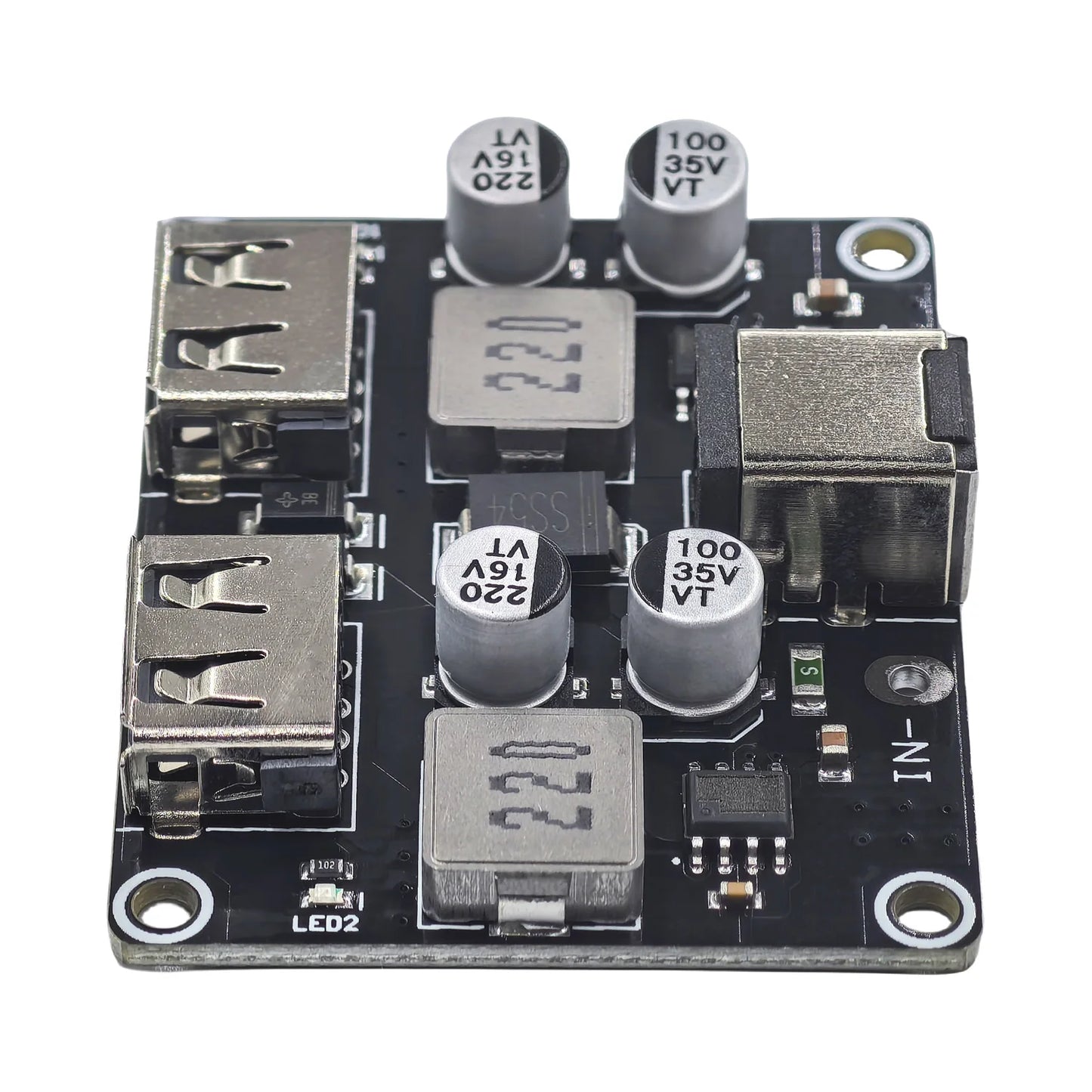 USB QC2.0/QC3.0 2-Channel DC-DC Buck Converter Module Fast Charging 6-32V to 5V/9V/12V/24V