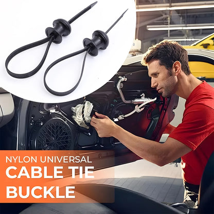 Black Nylon Zip Tie Mount Base Plate Cable Clip