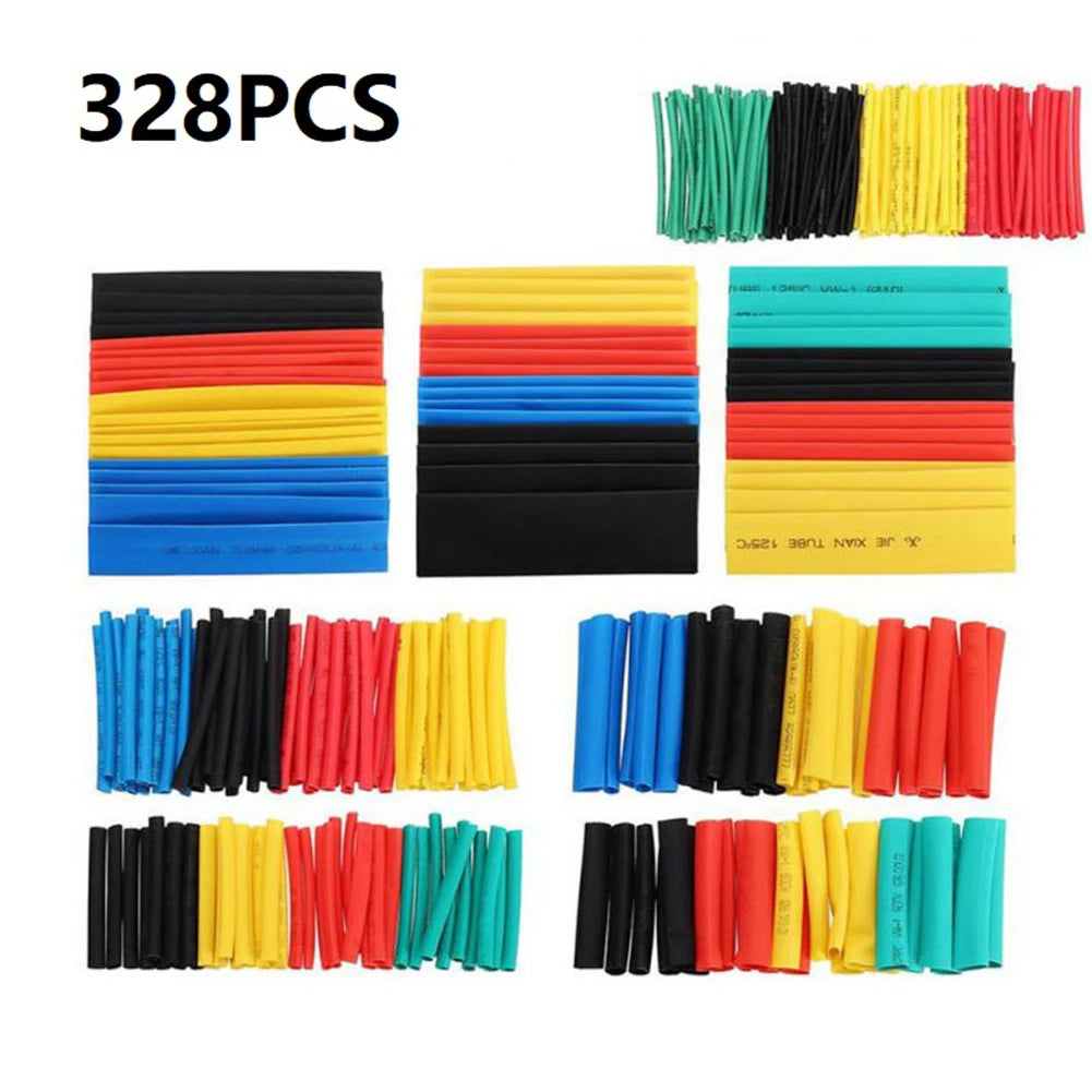 328PCS Heat Shrink Tubing Set 2:1 Shrink Ratio Heat Shrink Cable Sleeve 8 Sizes Electrical Equipment & Supplies Accessories