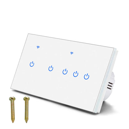 2 Way Touch Switch Voice Control Switch Energy-saving Lamp Compatible Hands-free Control For Tuya App Home Automation