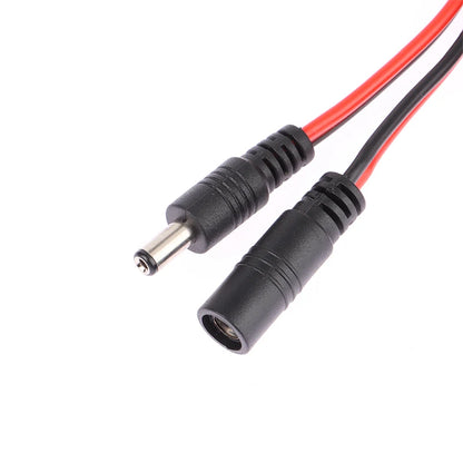 New 16AWG DC Power Plug 5.5 x 2.1mm Female To Male CCTV Adapter Connector Cable 12V 10A 120W Max. Power Extension Cord 1.5m