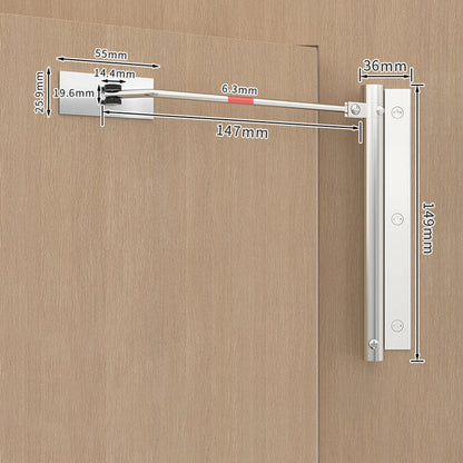 Sliding Door Closer with Automatic Closure Mechanism Hydraulic Functionality for Quiet and Reliable Performance