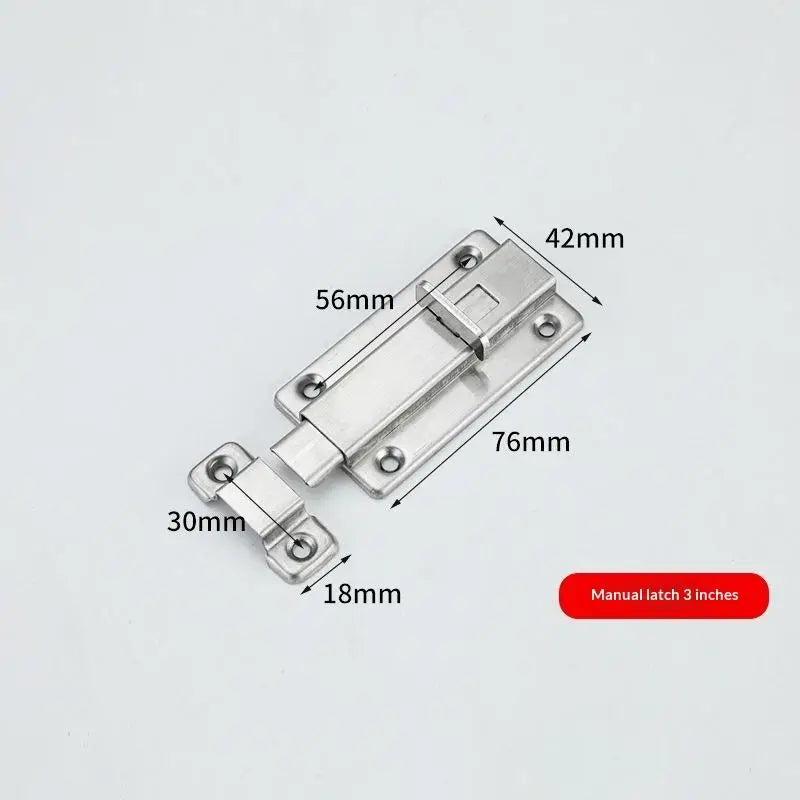 New Self-Elastic Latch Security Bolt Latch Anti-theft Spring Latches Stainless Steel Cabinet Hinges Furniture Supplies Hardware