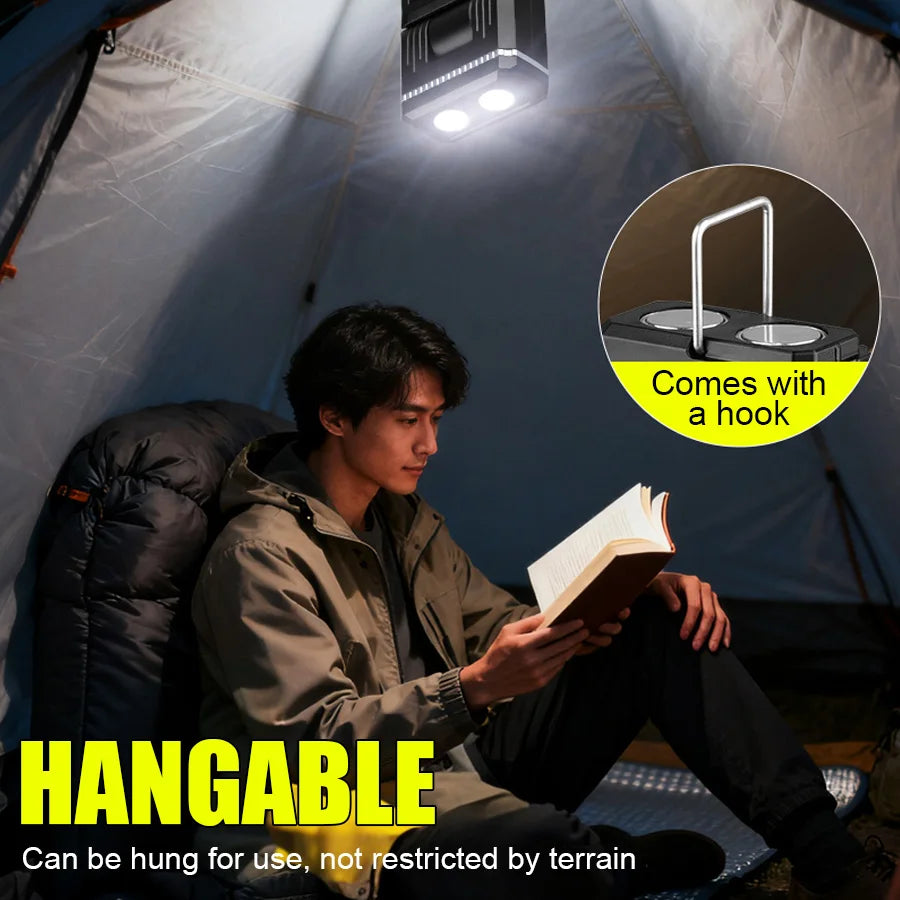 Portable Telescopic LED Work Light with Magnetic/Clip C Rechargeable Auto Repair Flashlight Red White Side Light Outdoor Camping