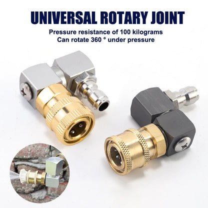 New 1Pcs Hose Fitting Coupler Adaptor With DN8 G1/4 Thread Universal 360º Rotatable Pneumatic Connector Air Tool DIY Accessories