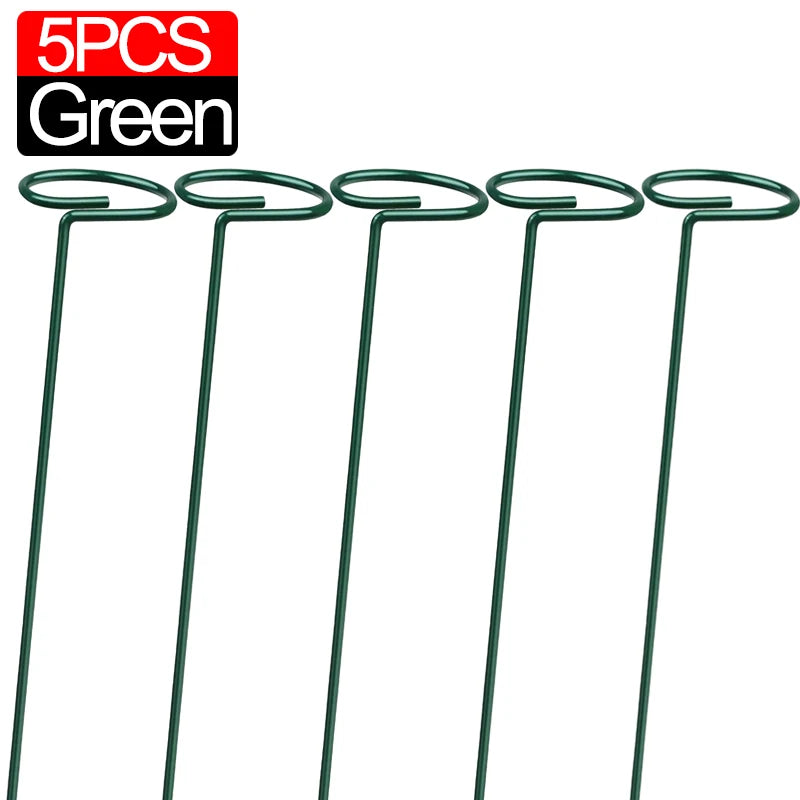 35/45/55cm Garden Support Stake Ring Metal Garden Plant Support Single Stem Shrub Holder for Plants Rose Flowers Vegetables Vine