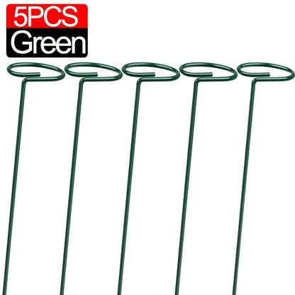 35/45/55cm Garden Support Stake Ring Metal Garden Plant Support Single Stem Shrub Holder for Plants Rose Flowers Vegetables Vine