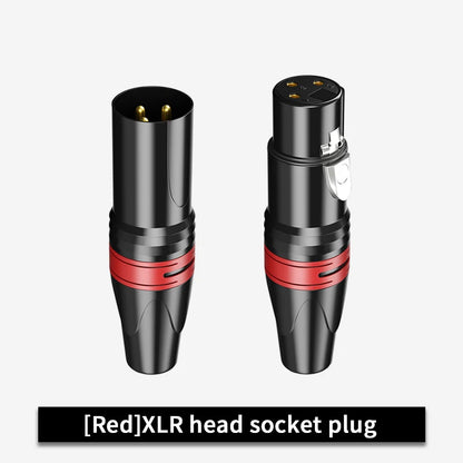 3Pin XLR Color Head Pure Copper Pin Male and Female Audio Microphone Connector Canon Welding Plug Socket
