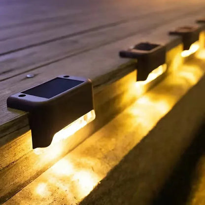 Christmas Outdoor Solar Decorative Light Deck Lights Garden Step Lamp Outdoor Balcony Fence Stairs Decoration Small Night Light