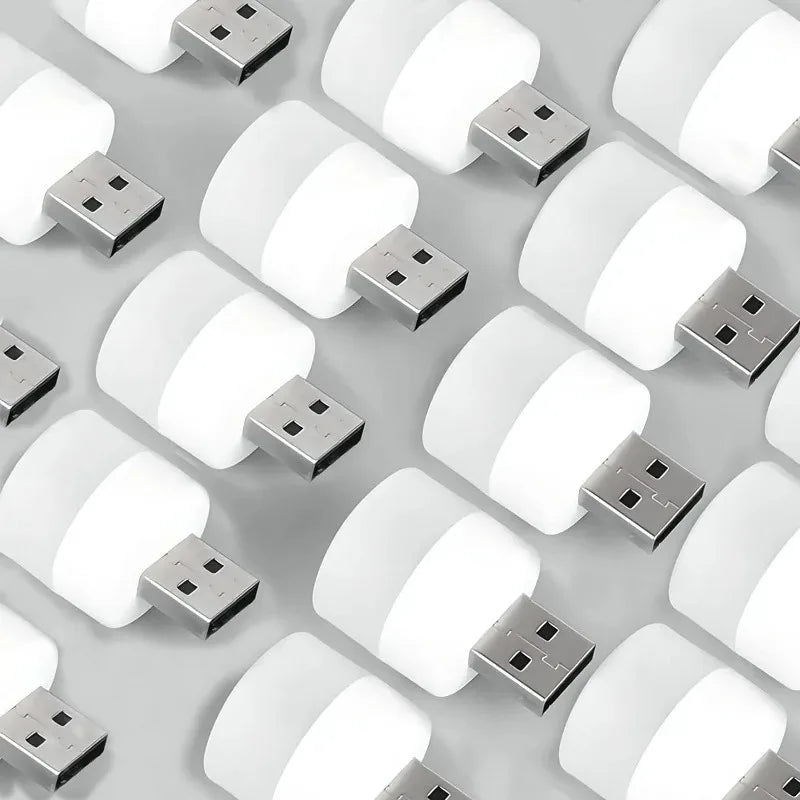 1-10PCS USB Night Light Mini LED Plug Lamp Power Bank Charging Eye Protection Book Lights Mobile Power Charging Bedroom Light