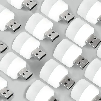 1-10PCS USB Night Light Mini LED Plug Lamp Power Bank Charging Eye Protection Book Lights Mobile Power Charging Bedroom Light