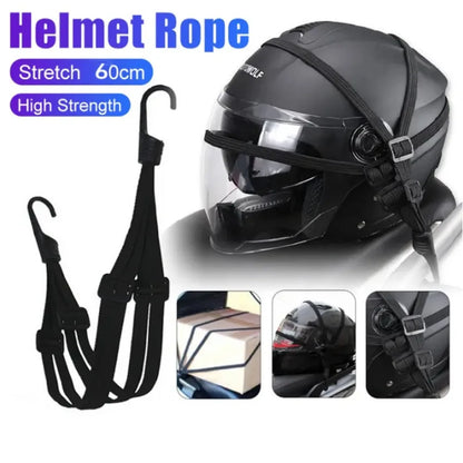 60/90cm Motorcycle Helmet Straps Motorcycle Accessoy Hooks Luggage Retractable Elastic Rope Fixed Strap Motos Helmet Luggage Net