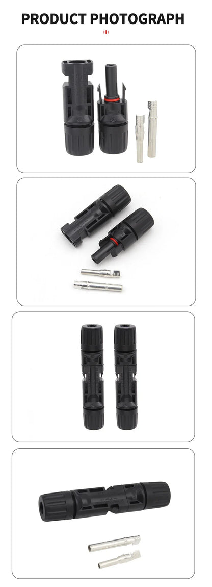 400/200/100/40/20/10 Pcs Photovoltaic Solar Connector 1000V30A Wholesale Panel Connectors Kit for PV/MC Cable 2.5/4/6mm²