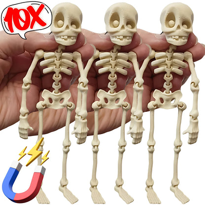 10/1PCS Halloween 3D Poseable Skeleton Magnet with Movable Joints Refrigerator Decoration Halloween Creative DIY Craft Ornament