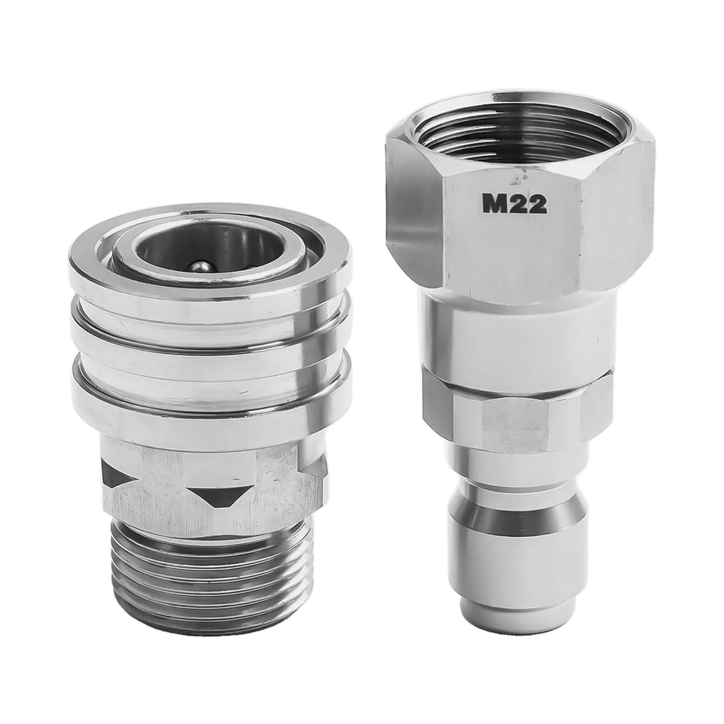 Pressure Washer Adapter Kit — 360° Rotation Male &amp; Female Quick Connector Set, Rust-Resistant Fittings