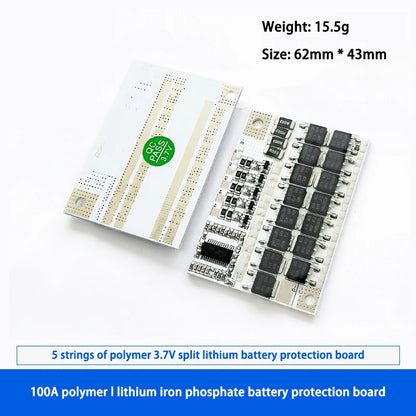 Lithium Battery Protection Board BMS 3S-5S 12V 3.7V 100A LMO / LiPo / LiFePO4
