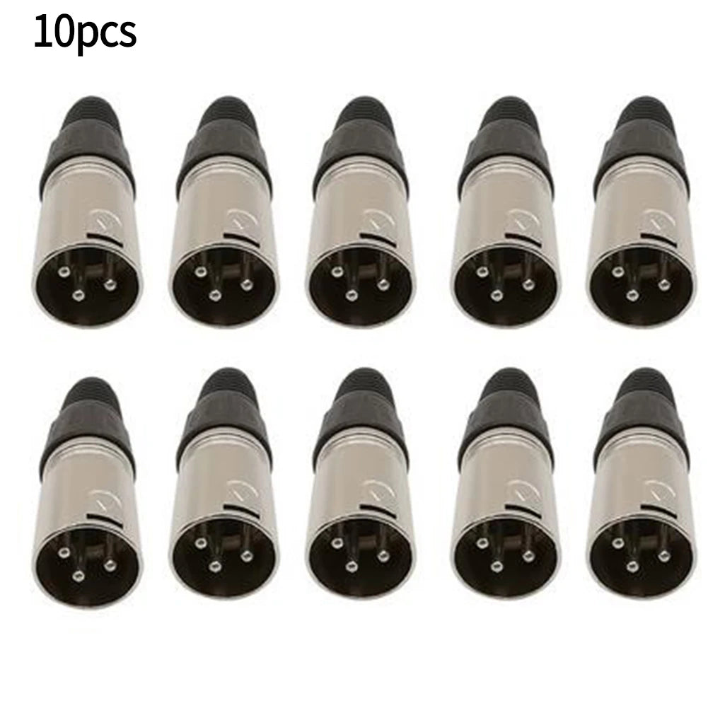 10 Pairs/PCS XLR DMX 3 Pin Audio Microphone Cable Connectors 10pcs Male + 10pcs Female MIC Snake Plug Cable Adapters 8 Options