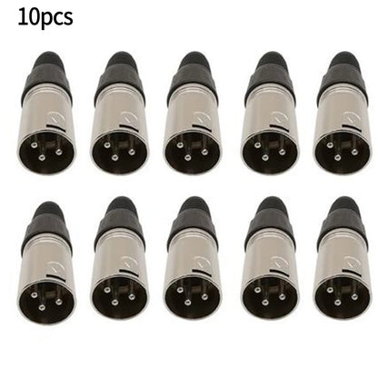 10 Pairs/PCS XLR DMX 3 Pin Audio Microphone Cable Connectors 10pcs Male + 10pcs Female MIC Snake Plug Cable Adapters 8 Options