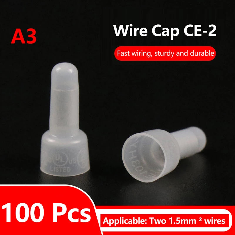 100/250Pcs Nylon Insulated Closed End Crimp Terminals – 22-16 / 16-14 / 12-10 Gauge Wire Crimp Cap Connector Kit