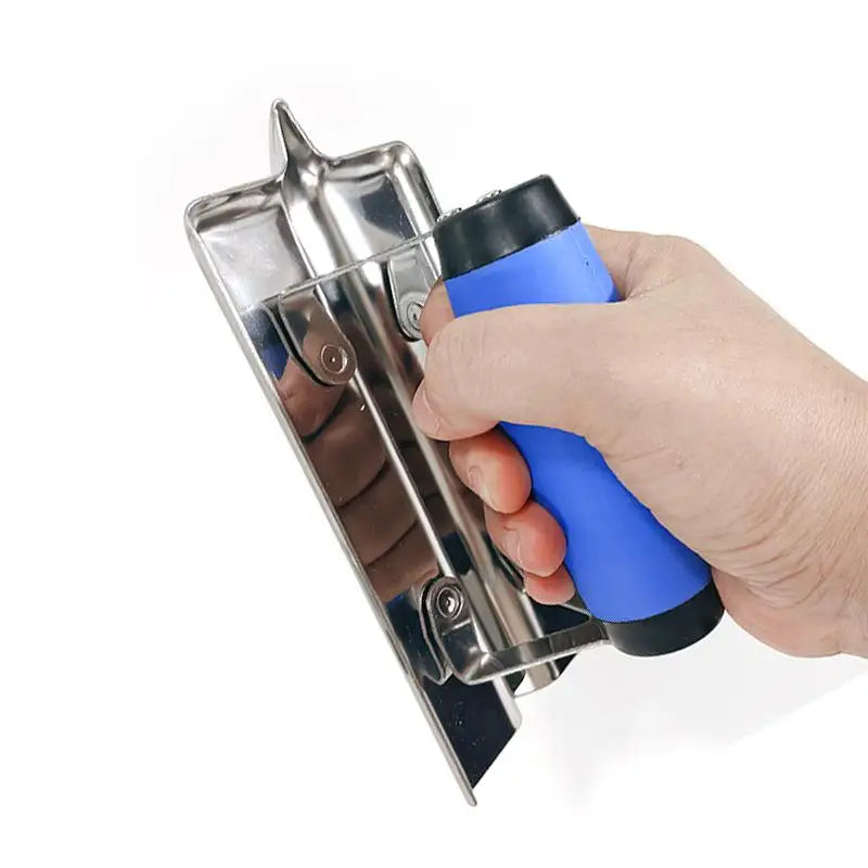 New 1Pcs Rubber Handle Plastering Trowel Concrete Trowel Drywall Tools Stainless Steel Corner Shaping Trowels Corner Tool