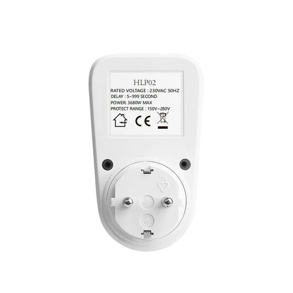 Adjustable Voltage Protector Socket AC120V/230V 16A Surge Protection with Delay | DE UK US Plug