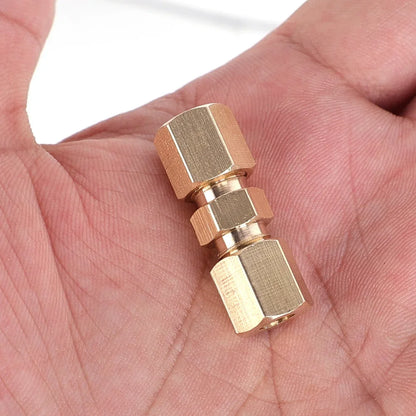 Universal Auto Brake Hose Brass Fittings 3/16" Export Brake Lines Pipe Union Fittings Straight Brass Connector Car Accessories