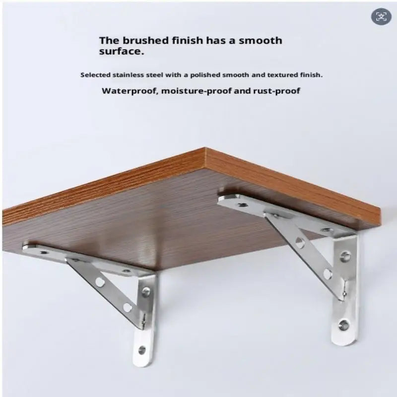 2Pcs Angle Bracket Heavy Duty For Wall Angle Bracket Stainless Steel L Type Bracket