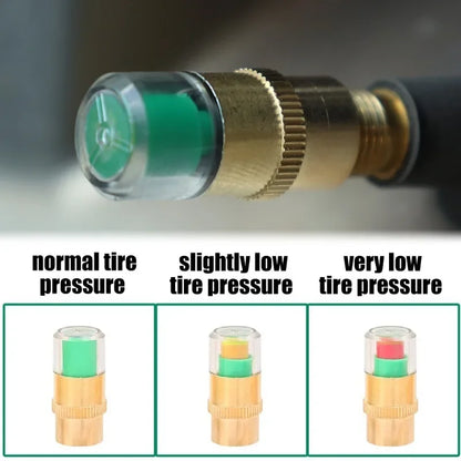 8/1pcs Car Tire Pressure Indicator Tire Pressure Gauge Indicator Alert Monitoring Valve Cap Sensor External Valve Detection