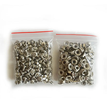 100PCS/Lot  32650 Battery Screw Nuts M4*5 Nickel-plated No-weld Mounting Nut Screws with Pad for DIY LiFePO4 Battery