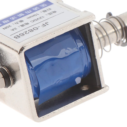 JF-0826B 12V/2A 10mm 20N push pull type open frame solenoid electromagnet