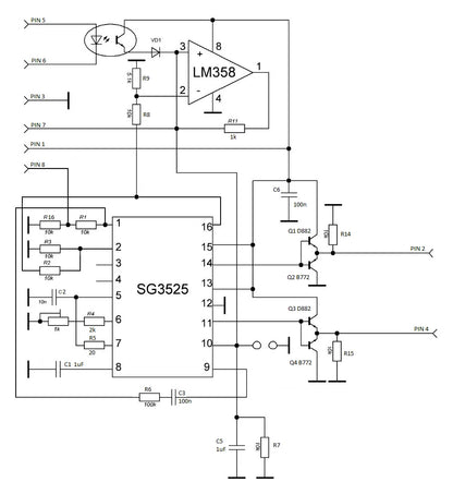 SG3525 LM358 Inverter Driver Board Mixer Preamp 12V-24V Power Module