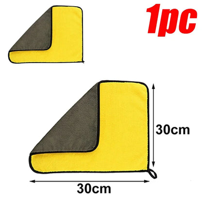 Thick Microfiber Car Cleaning Towels Double Layer Absorbent Cloth