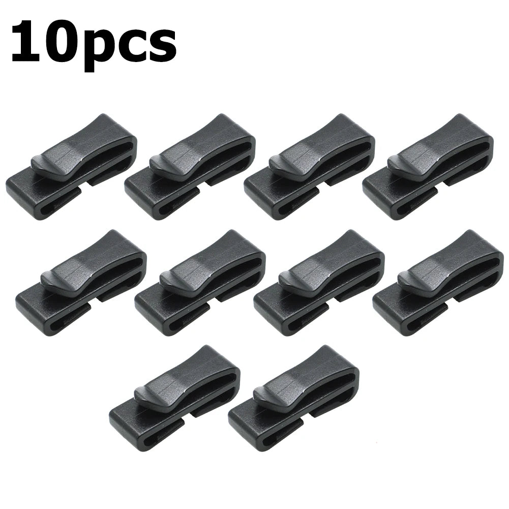 Reliable Sturdy Black Plastic Backpack Strap Adjustable Closing Buckle Convenient Dimensions Slip Keeper Buckle X Belt Buckle