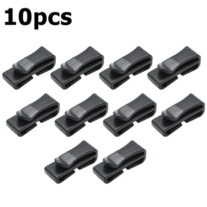 Reliable Sturdy Black Plastic Backpack Strap Adjustable Closing Buckle Convenient Dimensions Slip Keeper Buckle X Belt Buckle