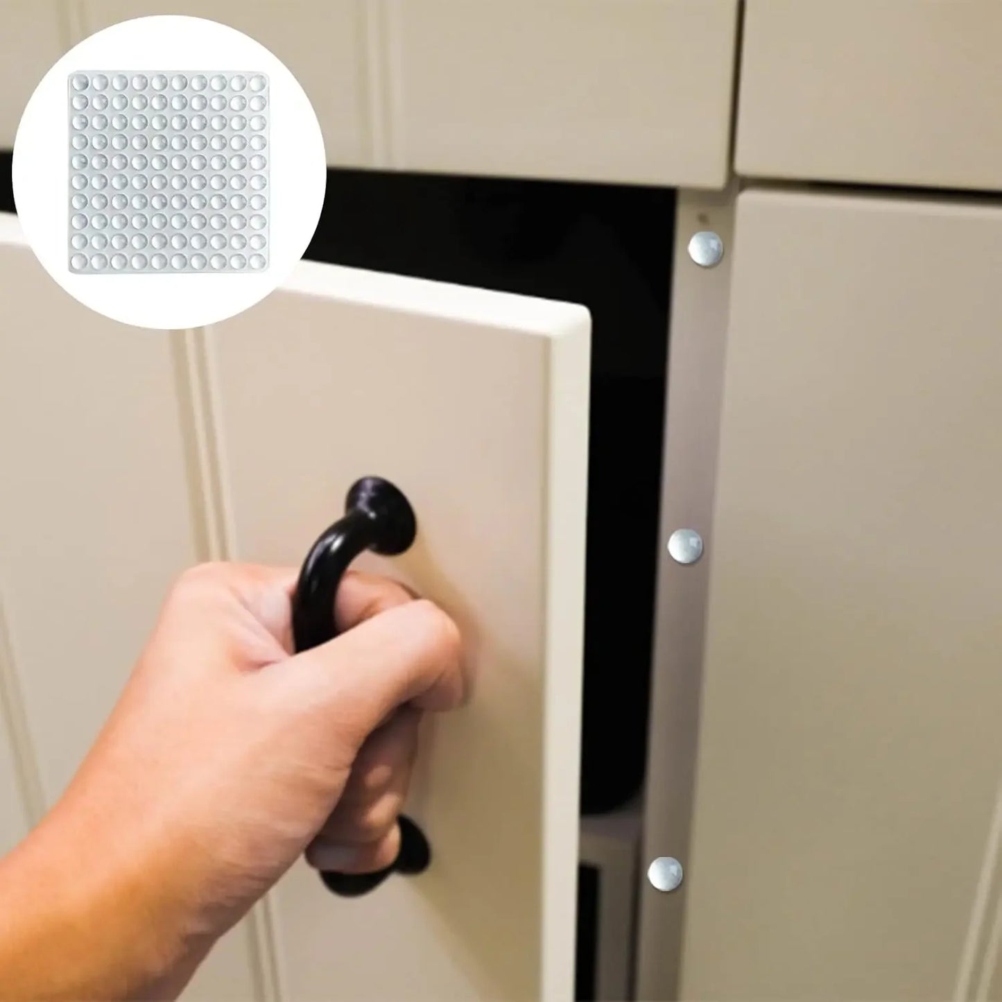 1000/100pcs Self-Adhesive Clear Door Stop Rubber Damper Buffer Cabinet Bumpers Silicone Furniture Dots Cushion Protective Pads