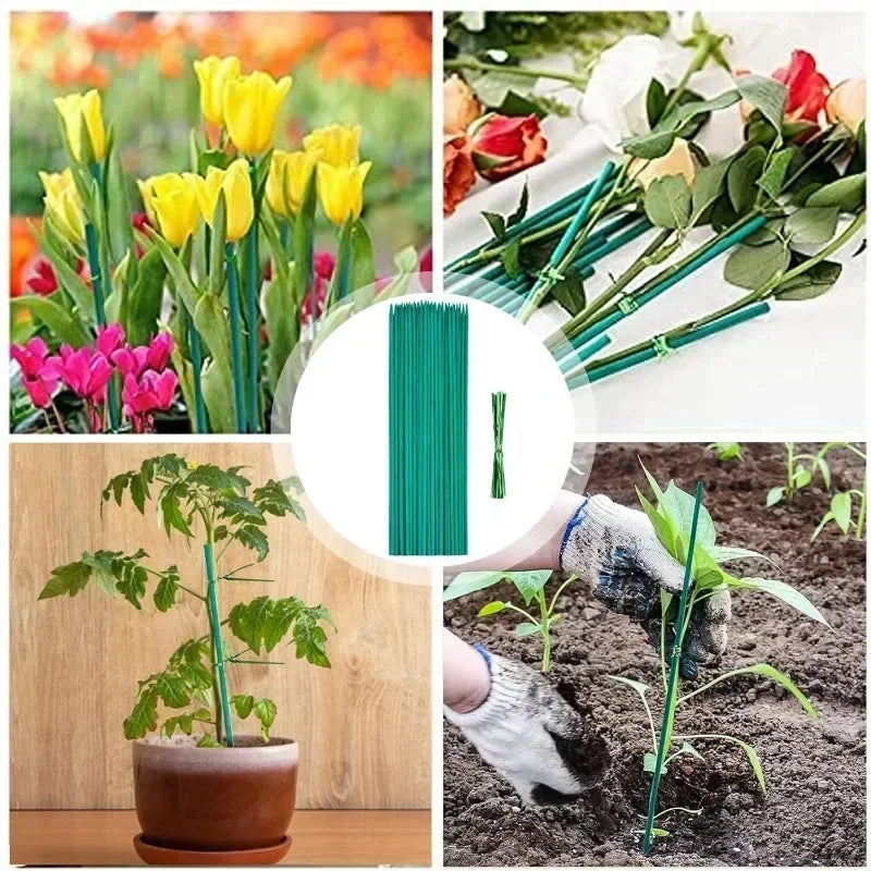 Plant Support Sticks Canes Bamboo Plants Stakes Potted Plants Tomato Sticks Supports Flower Sticks Climbing Plant Garden Tools