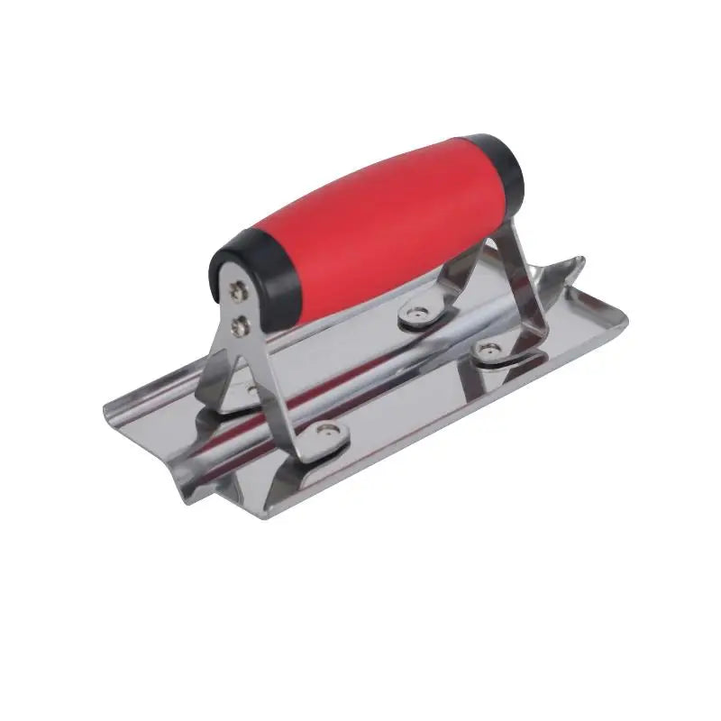 New 1Pcs Rubber Handle Plastering Trowel Concrete Trowel Drywall Tools Stainless Steel Corner Shaping Trowels Corner Tool