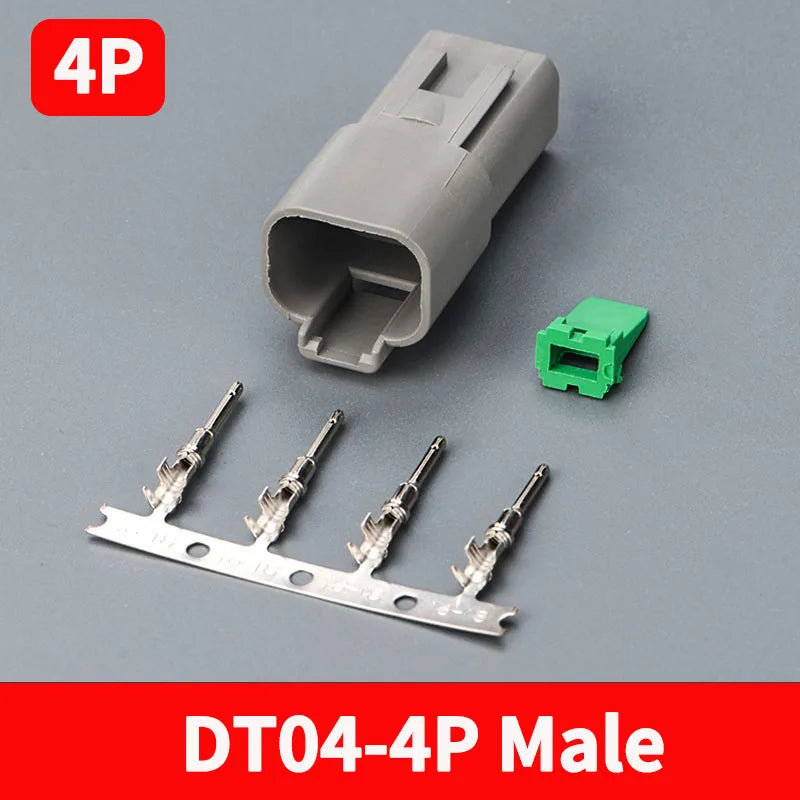 4 Pin Deutsch DT Series Waterproof Connector DT04-4P DT06-4S 16-22AWG Electrical Wire Connector Male Female Set
