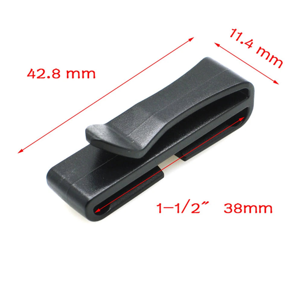 Reliable Sturdy Black Plastic Backpack Strap Adjustable Closing Buckle Convenient Dimensions Slip Keeper Buckle X Belt Buckle