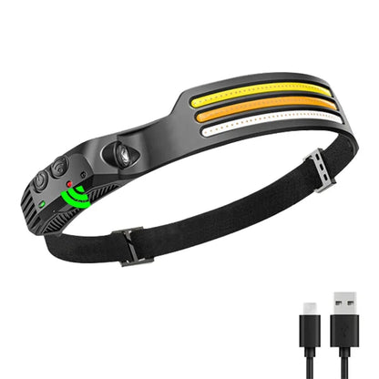 Rechargeable LED Headlamp with Motion Sensor COB Waterproof Working Light
