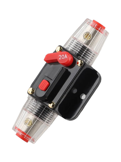 12V-24V DC Auto Inline Fuse Breaker Battery Safety Audio System Protection Overload Protection Device Temperature Resistance