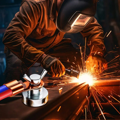Powerful Magnetism Welding Ground Magnet Copper Electrode Fixing Clamp Single Head Welding Support Accessory
